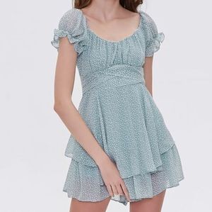 Forever 21 Spotted Flounce Romper